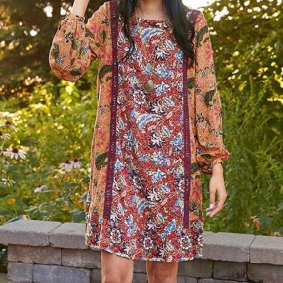 Women’s Matilda Jane Dress Lovely menagerie M sheath patchwork Romantic Flounce - Picture 4 of 16